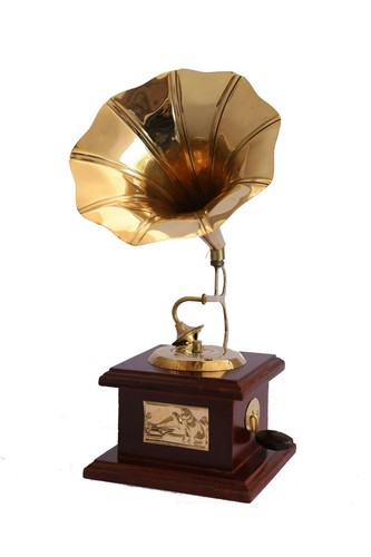 Messing grammophon prunkstück - messing,